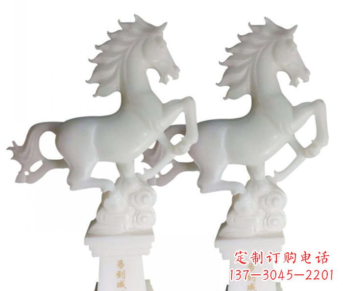 太原汉白玉马雕塑,以自然质朴大气