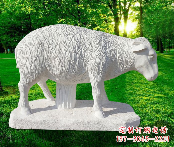 太原高精度玉雕山羊石雕