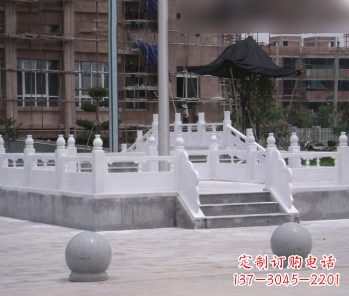 太原汉白玉校园升旗台石雕