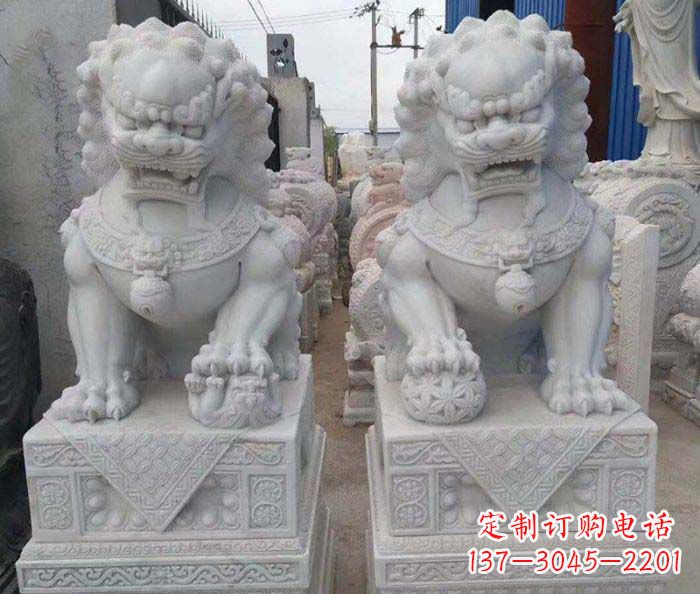 太原中领雕塑狮子石雕助您招财无忧