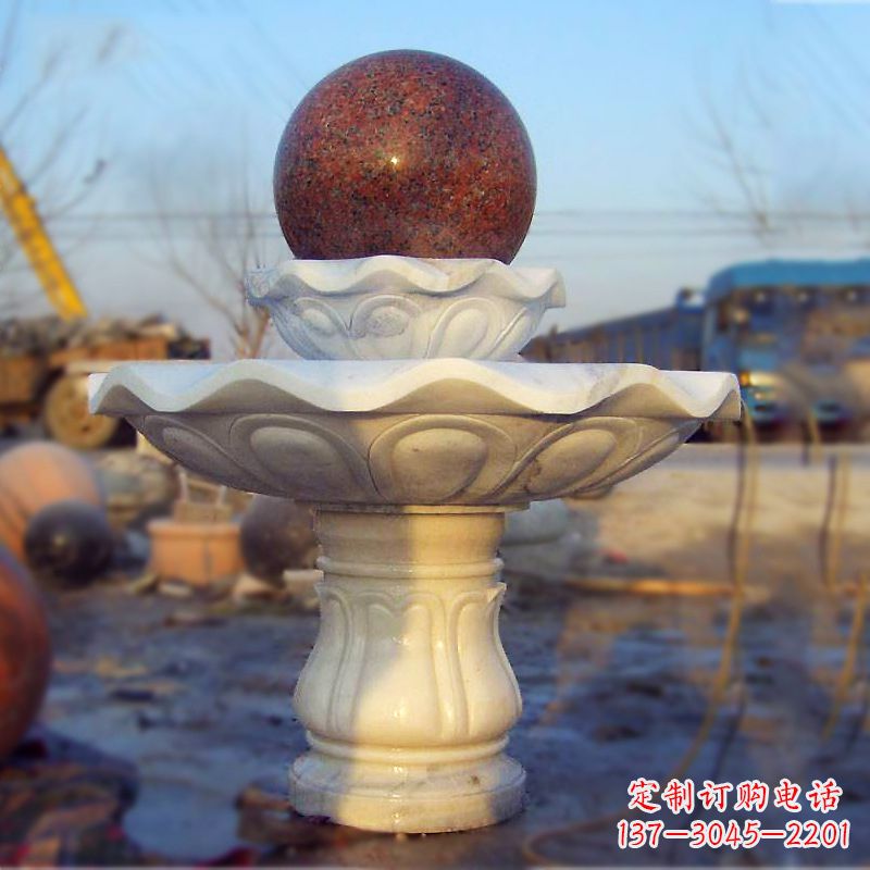 太原全新技艺!汉白玉石风水球雕塑,蕴藏吉祥能量