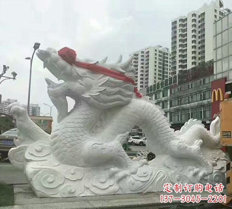 太原汉白玉神龙雕塑,精致而又具有历史感