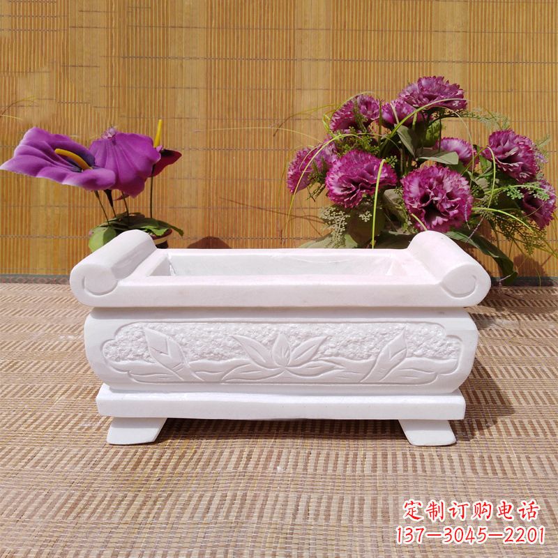 太原汉白玉石特色香炉雕塑