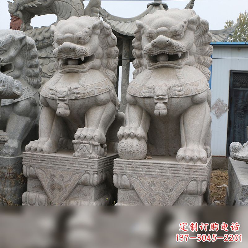 太原精美雕刻,汉白玉天安门石狮子