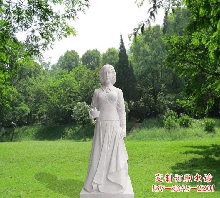 太原纪念南丁格尔的经典白玉雕塑