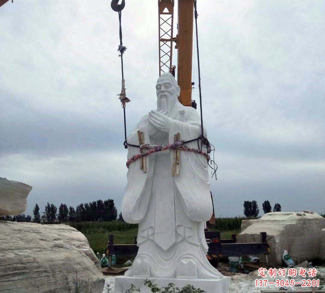 太原超越传统汉白玉校园孔子雕塑