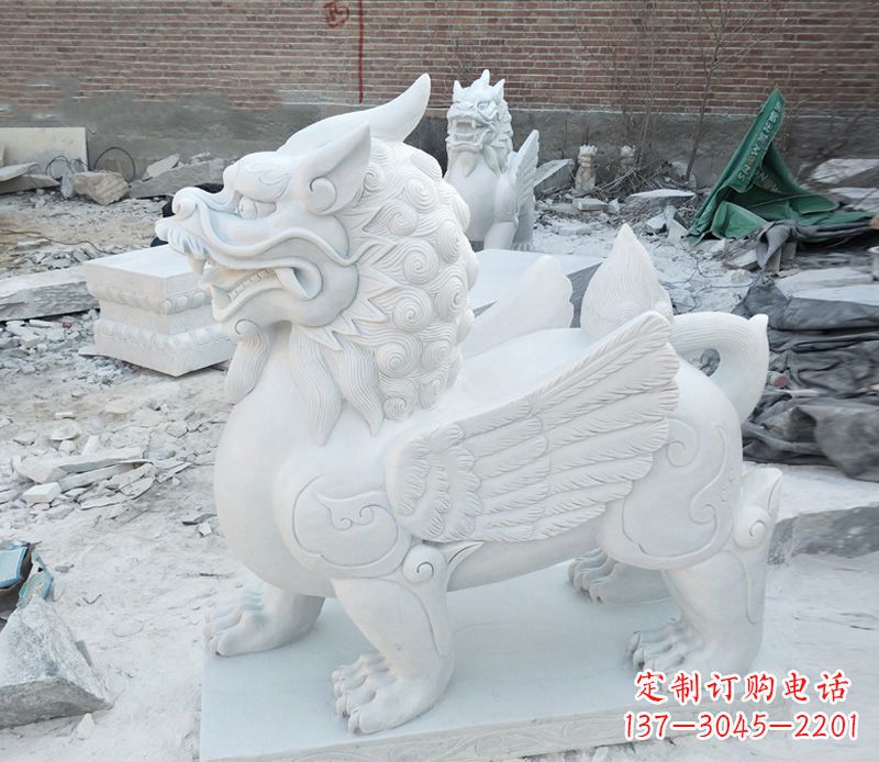 太原品质卓越的汉白玉独角兽雕塑