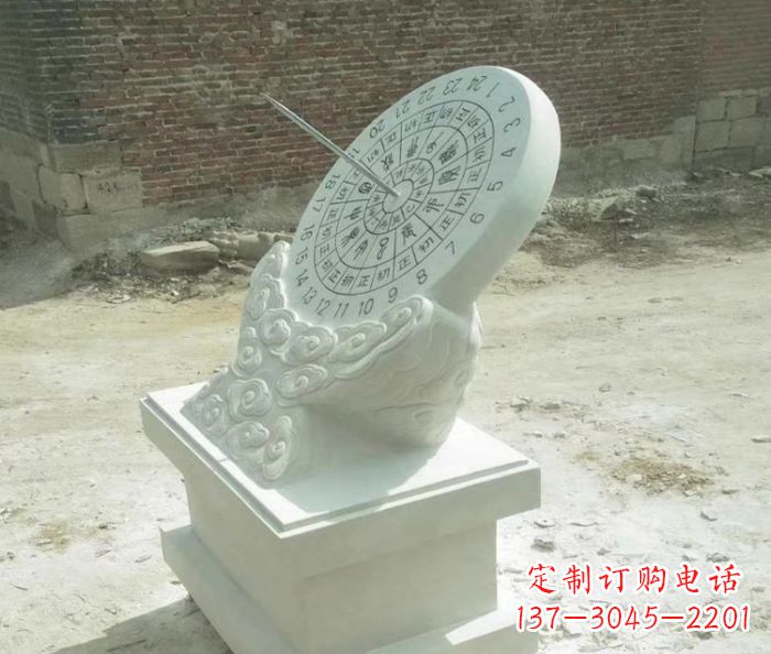 太原精美绝伦的汉白玉日晷石雕