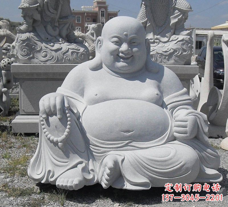 太原精美高雅的汉白玉弥勒佛雕像