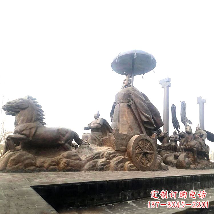 太原中国历史传奇汉武帝铜雕塑