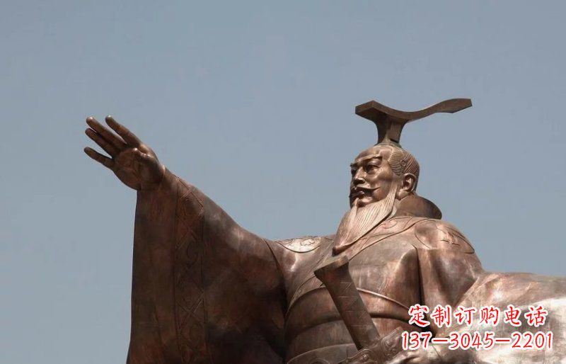 太原汉武帝铜雕,象征古代权力的神圣艺术