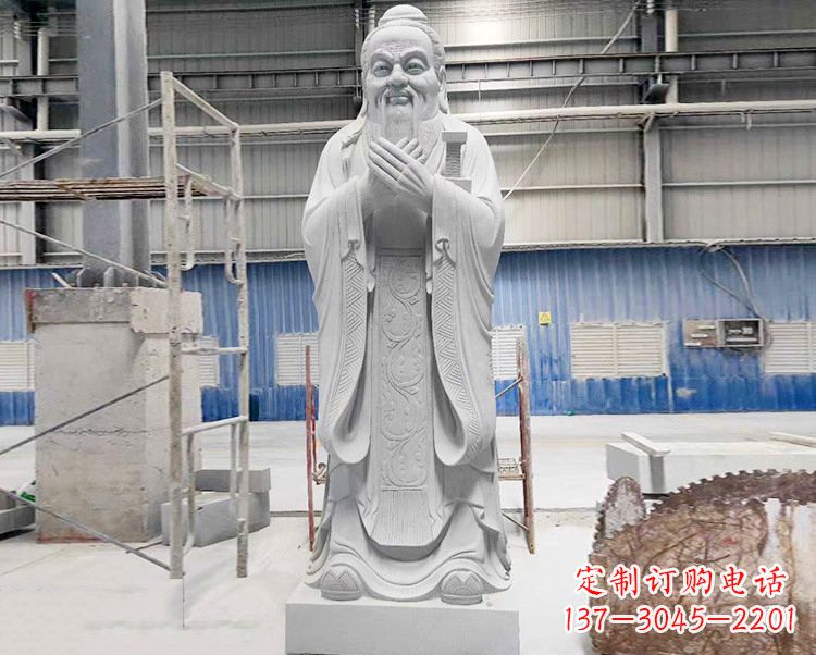 太原合浦一中孔子雕像,传承文明智慧