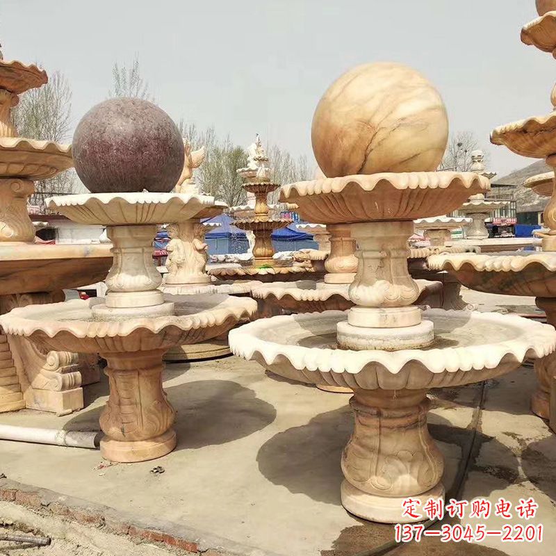 太原河北石雕风水球喷泉，给您无与伦比的美景