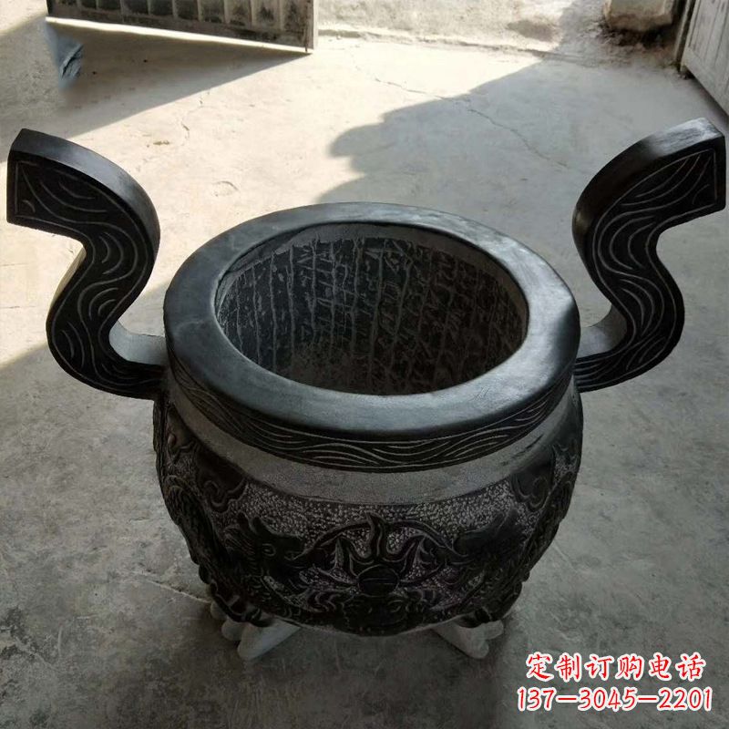 太原中领雕塑:非凡的黑色石头香炉雕塑