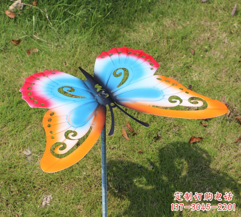 太原红橙蓝不锈钢蝴蝶雕塑
