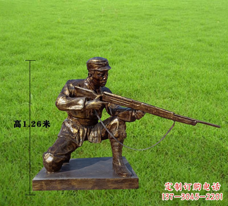 太原纪念红军铜像,精美文物雕塑