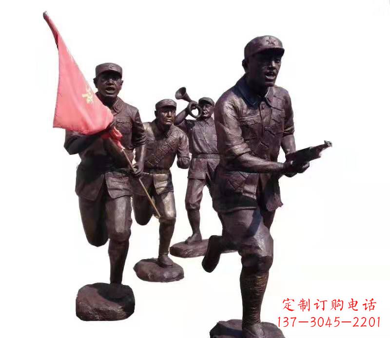 太原传承热血精神,纪念红军英雄:红军人物雕塑