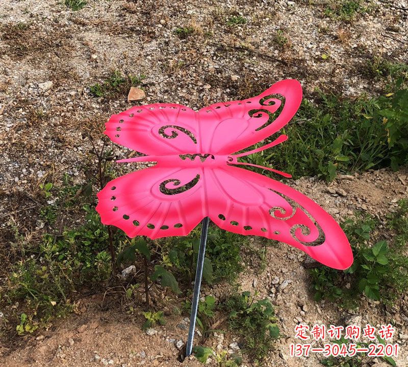 太原红色铁艺不锈钢蝴蝶雕塑