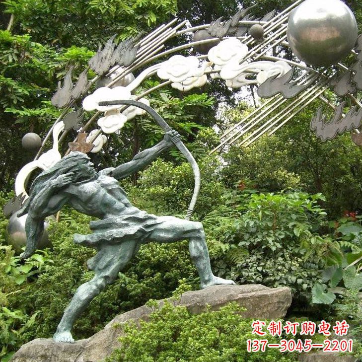 太原华夏传统精美后羿射日雕塑