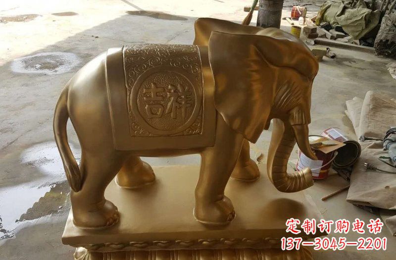 太原湖南玻璃钢仿铜大象雕塑,为您展示艺术之美