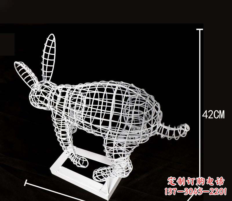 太原全新上市!不锈钢镂空兔子雕塑