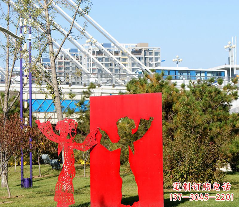 太原全新设计:不锈钢皮影戏雕塑