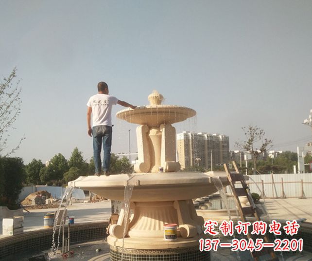 太原艺术喷泉石雕,实现室外屋顶空间美化