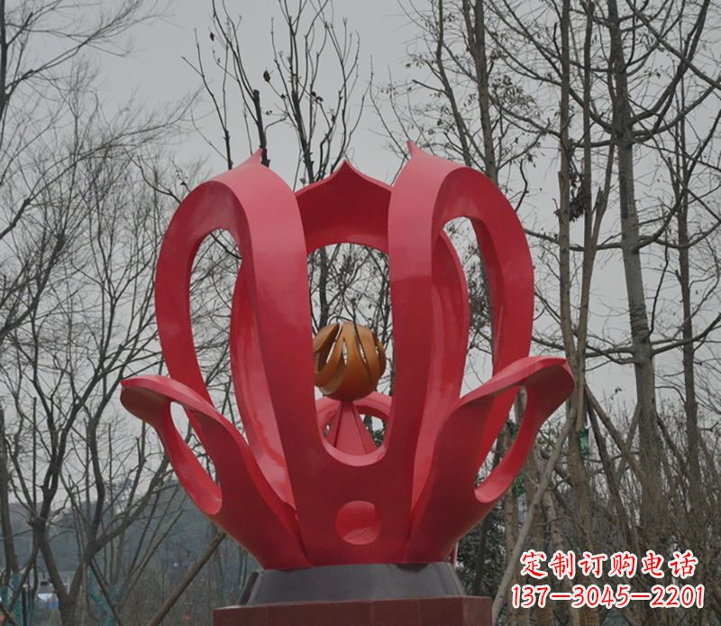 太原巧夺天工的紫荆花雕塑