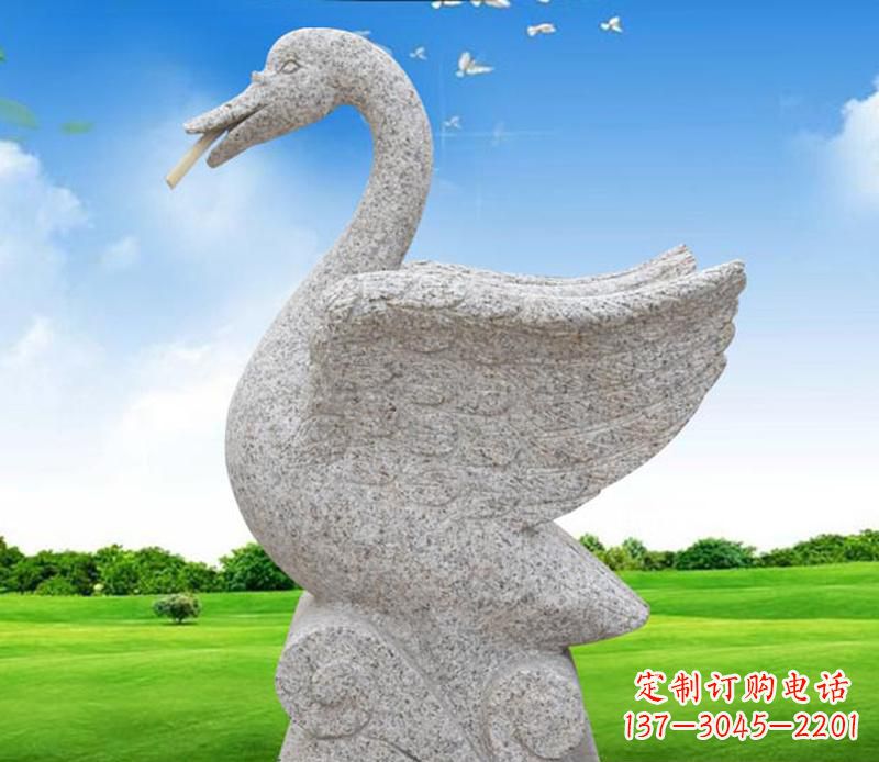 太原花岗岩艺术天鹅雕塑