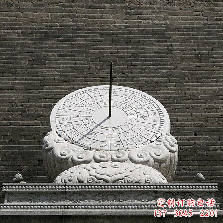 太原花岗岩古代计时器日晷雕塑