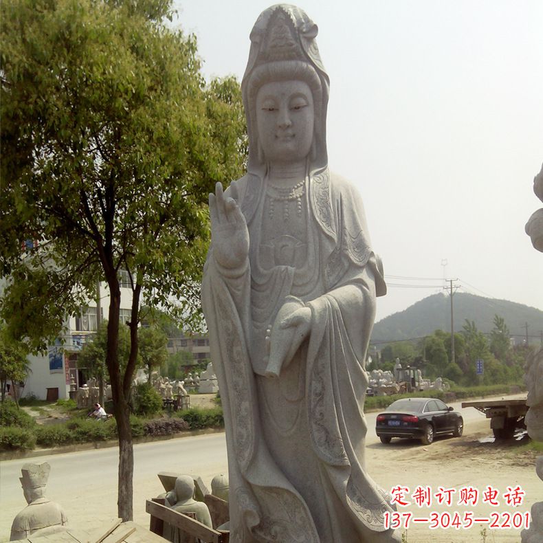 太原中领雕塑定制--品质观音菩萨石雕