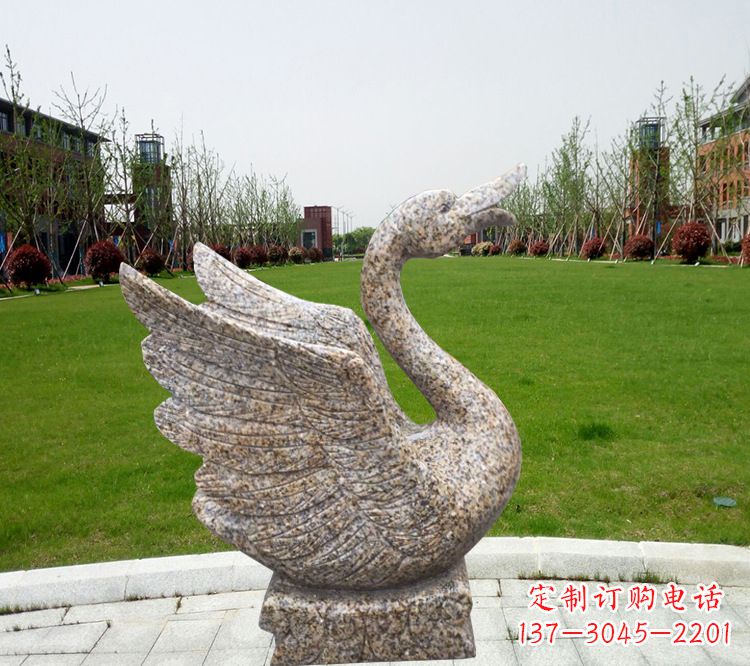 太原中领雕塑推出的浪漫喷水天鹅雕塑,它是一件…