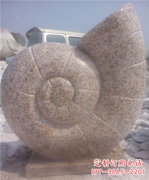 太原花岗岩蜗牛石雕|质感细腻的蜗牛雕塑