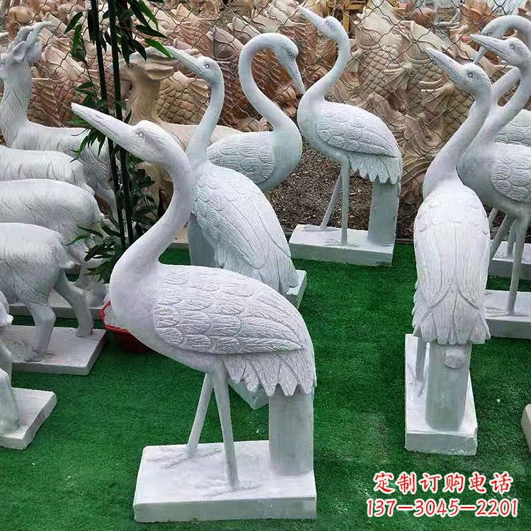 太原花岗岩仙鹤雕塑,给您的家增添浓浓的古典风情