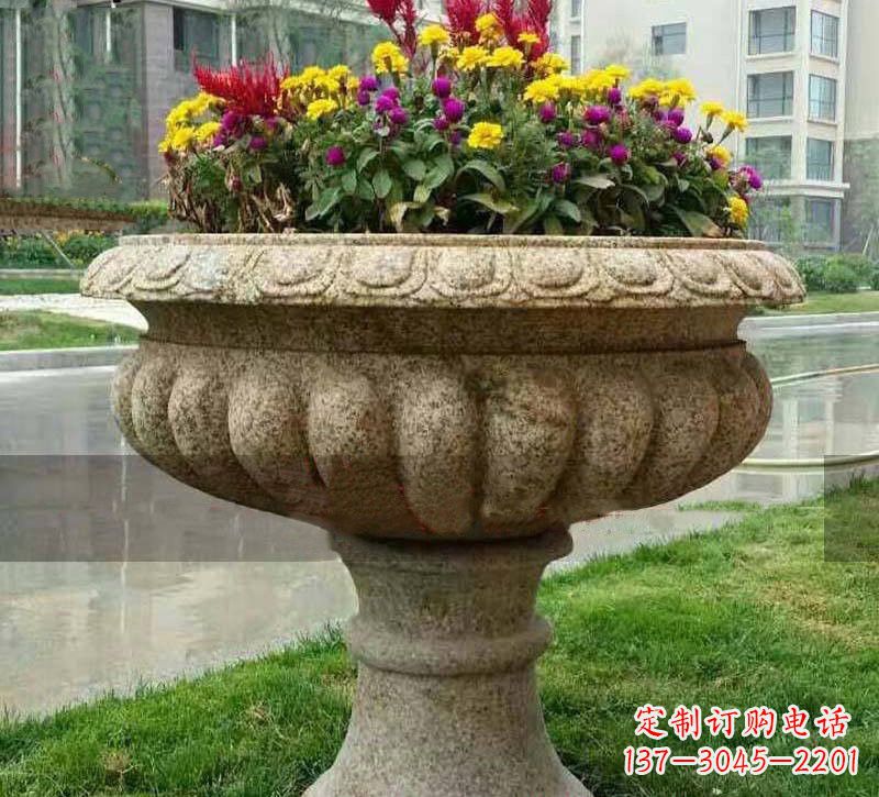 太原花岗岩小区花盆石雕,精美绝伦