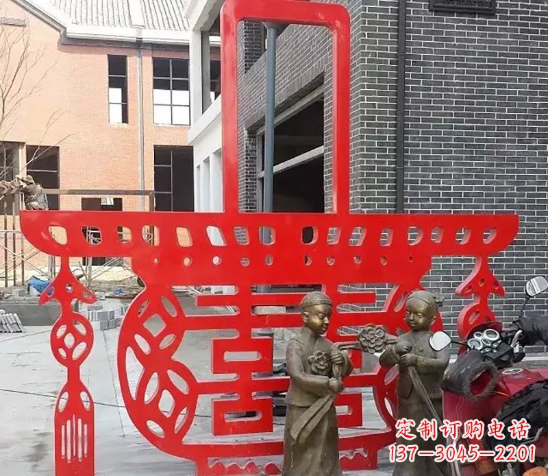 太原历久弥新的不锈钢花篮雕塑