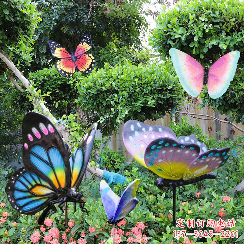 太原花园玻璃钢仿真蝴蝶雕塑