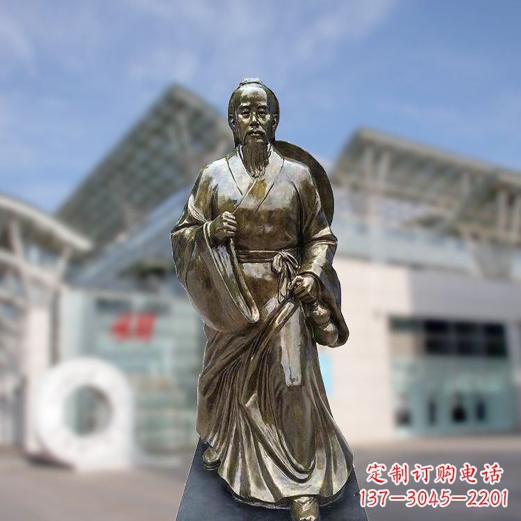 太原华佗仿铜雕塑,雕刻技艺精湛