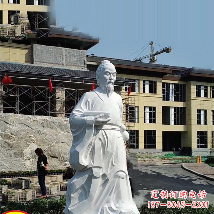 太原华佗汉白玉石雕像