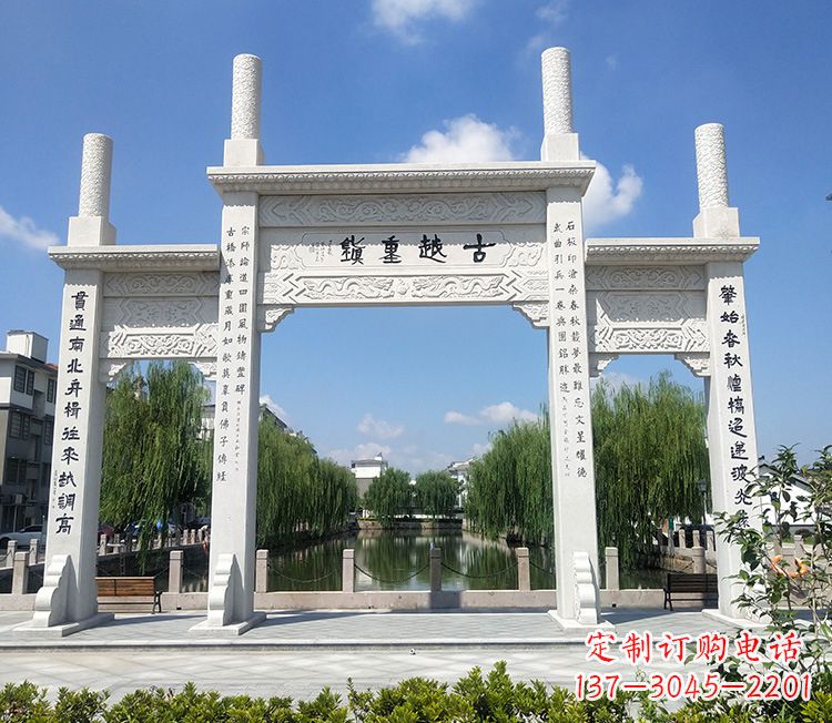 太原华伟石雕牌坊,顶尖定制雕塑