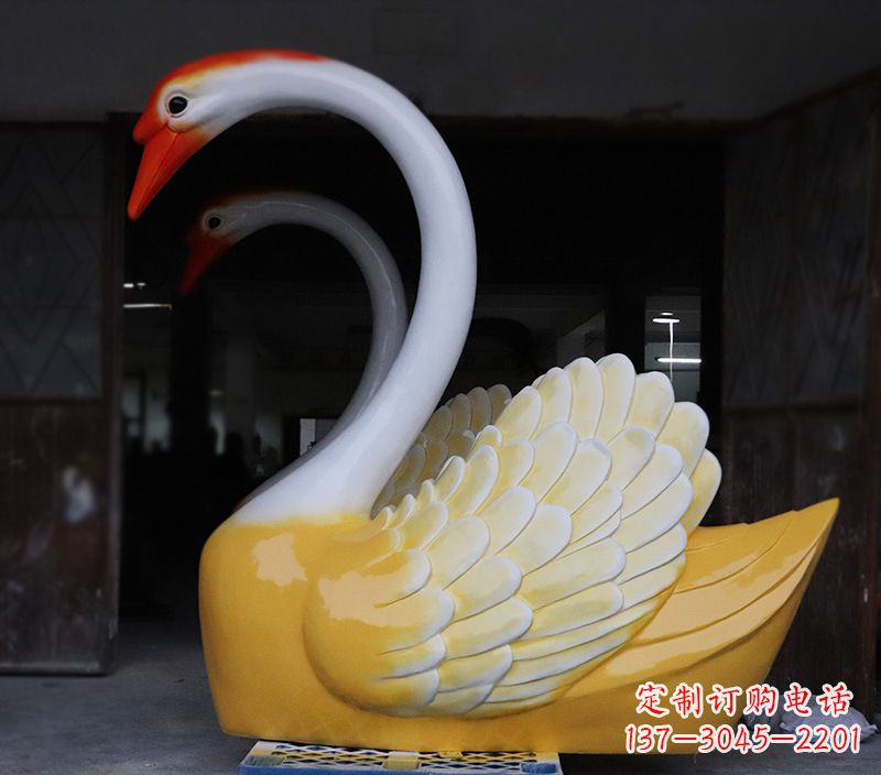 太原爱心天鹅雕塑,让你的爱永生