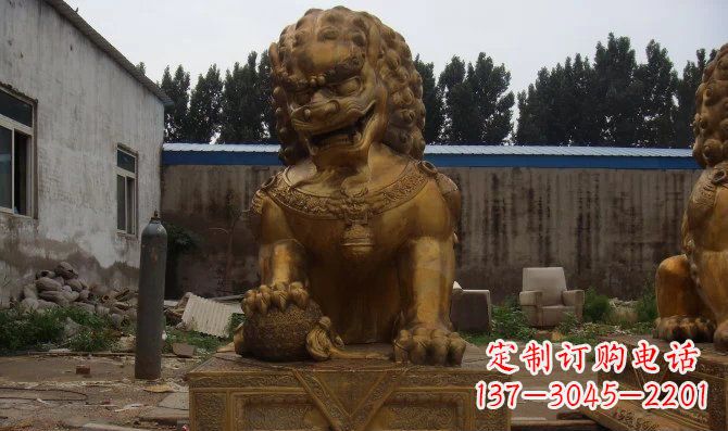太原黄铜狮子雕塑,让您的空间更加华贵