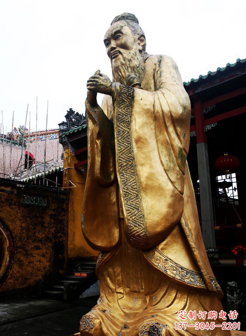 太原精致黄铜孔子雕塑,永久流传中华文化