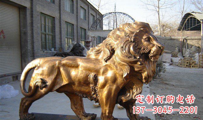 太原黄铜精美西洋狮子铜雕