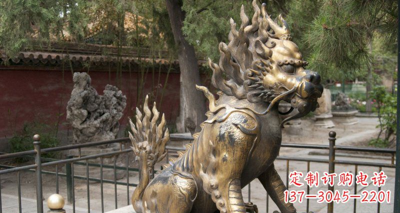 太原钜惠雅致:优质黄铜铸铜麒麟雕塑