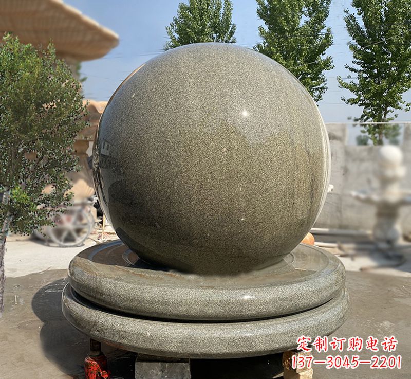 太原品质保障黄锈石风水球雕塑