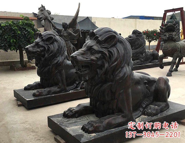 太原汇丰手工铸铜狮子雕塑