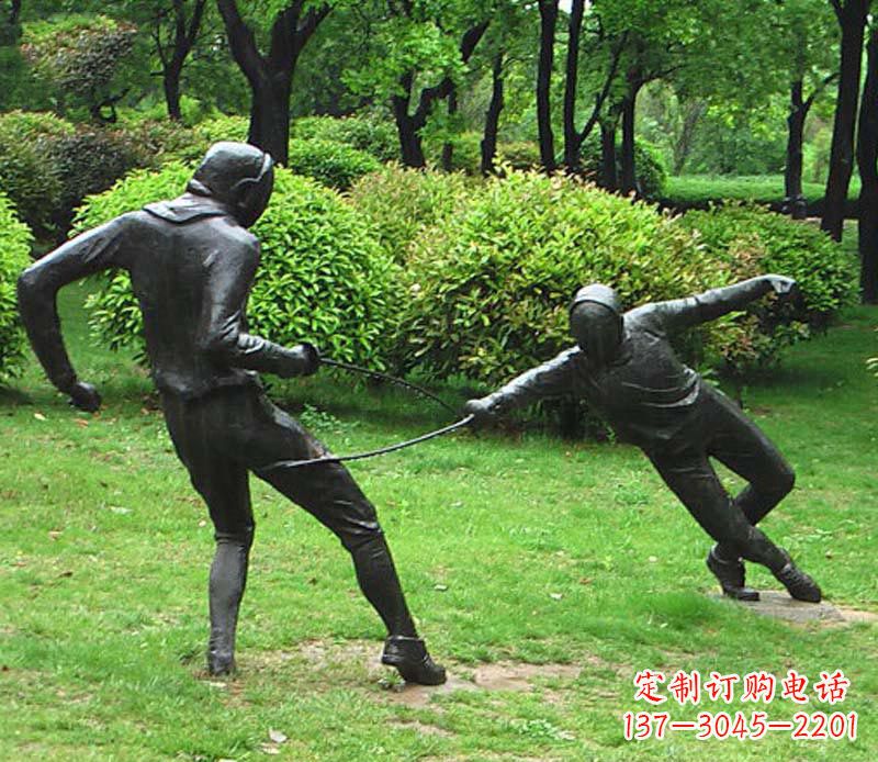 太原铜雕艺术,精美运动员雕塑