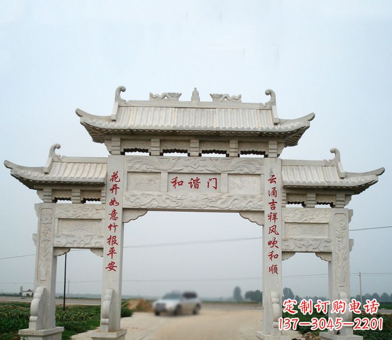 太原建筑石雕牌坊雕塑