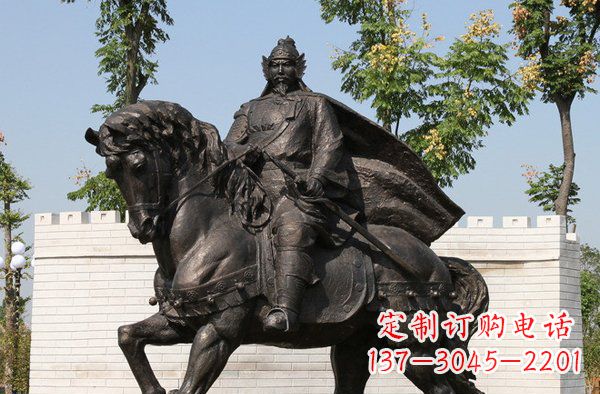 太原将军骑马古代人物铜雕